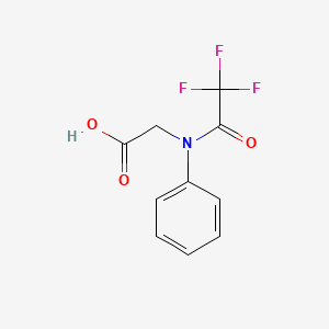 molecular formula C10H8F3NO3 B15303122 2-(2,2,2-Trifluoro-N-phenylacetamido)acetic acid 