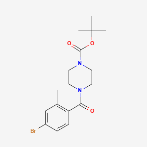 molecular formula C17H23BrN2O3 B15303130 Tert-butyl 4-(4-bromo-2-methylbenzoyl)piperazine-1-carboxylate CAS No. 1370600-54-6