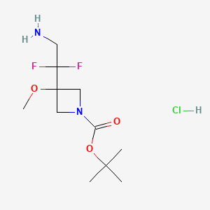 Tert-butyl 3-(2-amino-1,1-difluoroethyl)-3-methoxyazetidine-1-carboxylate hydrochloride