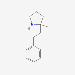 molecular formula C13H19N B1530316 2-Methyl-2-(2-phenylethyl)pyrrolidine CAS No. 1539611-46-5