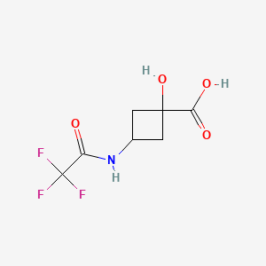 1-Hydroxy-3-(trifluoroacetamido)cyclobutane-1-carboxylic acid