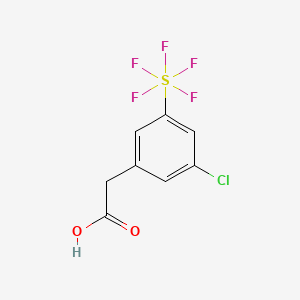 molecular formula C8H6ClF5O2S B1530324 3-Chloro-5-(pentafluorosulfur)phenylacetic acid CAS No. 1240257-26-4