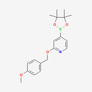 molecular formula C19H24BNO4 B1530325 2-((4-Methoxybenzyl)oxy)-4-(4,4,5,5-tetramethyl-1,3,2-dioxaborolan-2-yl)pyridine CAS No. 1346708-08-4