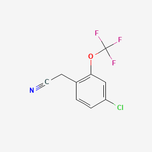 molecular formula C9H5ClF3NO B1530327 4-Chloro-2-(trifluoromethoxy)phenylacetonitrile CAS No. 1261861-63-5