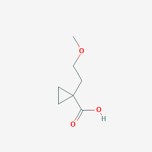 molecular formula C7H12O3 B1530329 1-(2-Methoxyethyl)cyclopropanecarboxylic Acid CAS No. 1423031-57-5