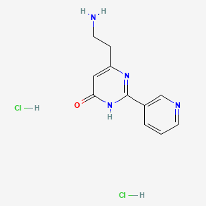 6-(2-Aminoethyl)-2-(pyridin-3-yl)-3,4-dihydropyrimidin-4-one dihydrochloride