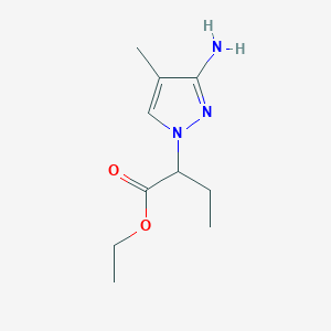 Ethyl 2-(3-amino-4-methyl-1h-pyrazol-1-yl)butanoate