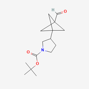 Tert-butyl 3-{3-formylbicyclo[1.1.1]pentan-1-yl}pyrrolidine-1-carboxylate