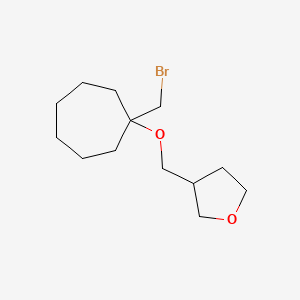 3-(((1-(Bromomethyl)cycloheptyl)oxy)methyl)tetrahydrofuran