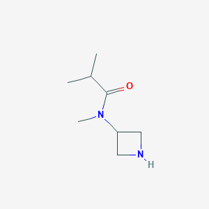 molecular formula C8H16N2O B1530352 N-(氮杂环丁-3-基)-N-甲基异丁酰胺 CAS No. 1487875-17-1
