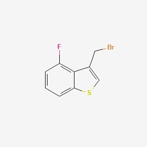 molecular formula C9H6BrFS B15303523 3-(Bromomethyl)-4-fluoro-1-benzothiophene 