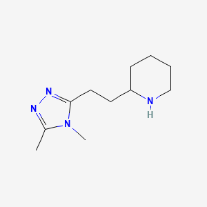 molecular formula C11H20N4 B15303545 2-(2-(4,5-Dimethyl-4h-1,2,4-triazol-3-yl)ethyl)piperidine 