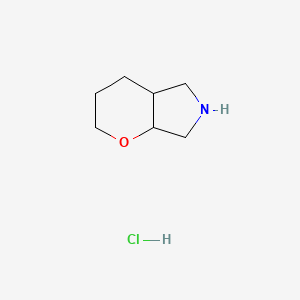 molecular formula C7H14ClNO B15303559 Octahydropyrano[2,3-c]pyrrole hydrochloride 