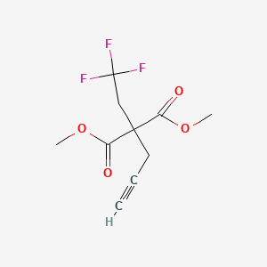 1,3-Dimethyl 2-(prop-2-yn-1-yl)-2-(2,2,2-trifluoroethyl)propanedioate