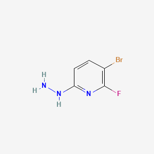 molecular formula C5H5BrFN3 B15303599 3-Bromo-2-fluoro-6-hydrazinylpyridine 