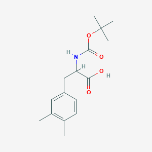 molecular formula C16H23NO4 B15303609 2-((tert-Butoxycarbonyl)amino)-3-(3,4-dimethylphenyl)propanoic acid 