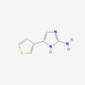 molecular formula C7H7N3S B1530361 4-(噻吩-3-基)-1H-咪唑-2-胺 CAS No. 1489940-64-8