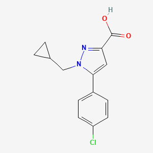 5-(4-chlorophenyl)-1-(cyclopropylmethyl)-1H-pyrazole-3-carboxylic acid