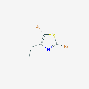 molecular formula C5H5Br2NS B1530365 2,5-Dibromo-4-ethyl-1,3-thiazole CAS No. 1314357-16-8