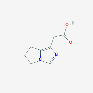 molecular formula C8H10N2O2 B15303660 2-{5H,6H,7H-pyrrolo[1,2-c]imidazol-1-yl}acetic acid 