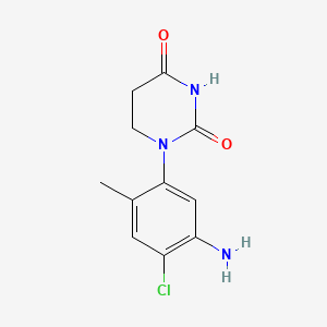 molecular formula C11H12ClN3O2 B15303667 1-(5-amino-4-chloro-2-methylphenyl)-1,3-diazinane-2,4-dione 