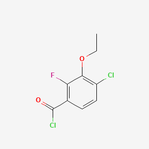 molecular formula C9H7Cl2FO2 B1530368 4-氯-3-乙氧基-2-氟苯甲酰氯 CAS No. 1323966-42-2