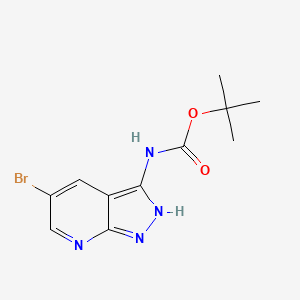 (5-Bromo-1H-pyrazolo[3,4-b]pyridin-3-yl)-carbamic acid tert-butyl ester