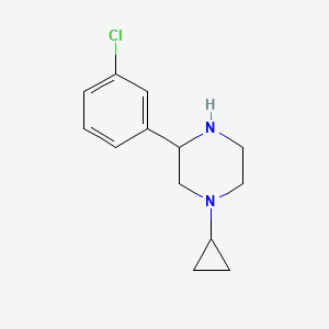 molecular formula C13H17ClN2 B1530370 3-(3-Chlorophenyl)-1-cyclopropylpiperazine CAS No. 1248907-81-4