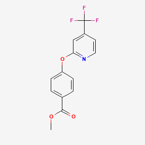 molecular formula C14H10F3NO3 B1530373 4-{[4-(三氟甲基)吡啶-2-基]氧基}苯甲酸甲酯 CAS No. 869109-13-7