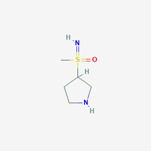 molecular formula C5H12N2OS B15303732 Imino(methyl)(pyrrolidin-3-yl)-lambda6-sulfanone 