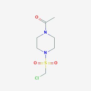 molecular formula C7H13ClN2O3S B15303765 1-(4-((Chloromethyl)sulfonyl)piperazin-1-yl)ethan-1-one 