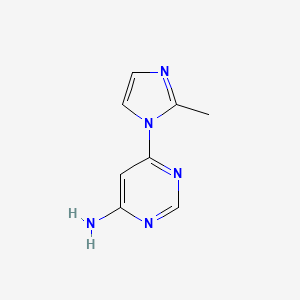 molecular formula C8H9N5 B1530377 4-amino-6-(2-méthyl-1H-imidazol-1-yl)pyrimidine CAS No. 1314353-51-9