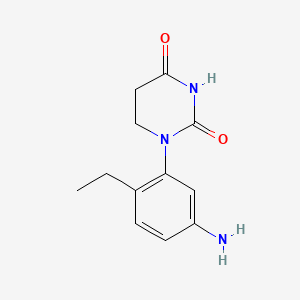 molecular formula C12H15N3O2 B15303781 1-(5-Amino-2-ethyl-phenyl)hexahydropyrimidine-2,4-dione 