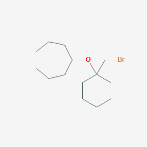 molecular formula C14H25BrO B15303797 ((1-(Bromomethyl)cyclohexyl)oxy)cycloheptane 