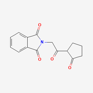 molecular formula C15H13NO4 B1530381 2-(邻苯二甲酰亚胺乙酰基)-环戊酮 CAS No. 1360547-50-7