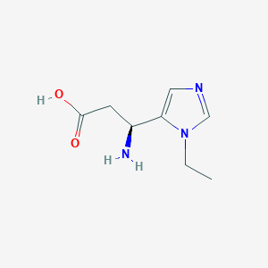 molecular formula C8H13N3O2 B15303816 (s)-3-Amino-3-(1-ethyl-1h-imidazol-5-yl)propanoic acid 