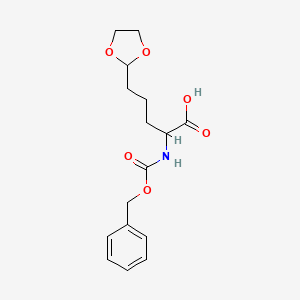 2-{[(Benzyloxy)carbonyl]amino}-5-(1,3-dioxolan-2-yl)pentanoic acid