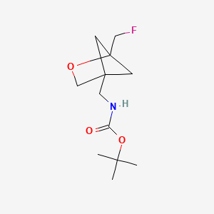 molecular formula C12H20FNO3 B15303874 tert-Butyl ((1-(fluoromethyl)-2-oxabicyclo[2.1.1]hexan-4-yl)methyl)carbamate 