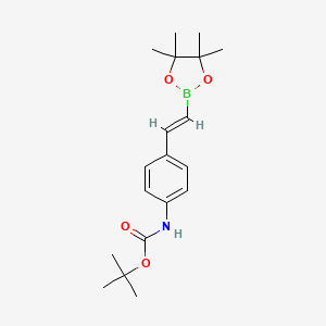 tert-butyl N-{4-[(1E)-2-(4,4,5,5-tetramethyl-1,3,2-dioxaborolan-2-yl)ethenyl]phenyl}carbamate