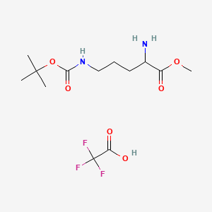 molecular formula C13H23F3N2O6 B15303882 Methyl 2-amino-5-{[(tert-butoxy)carbonyl]amino}pentanoate; trifluoroacetic acid 