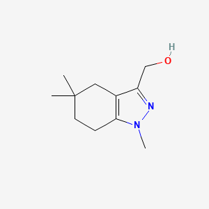 molecular formula C11H18N2O B15303890 (1,5,5-trimethyl-4,5,6,7-tetrahydro-1H-indazol-3-yl)methanol 