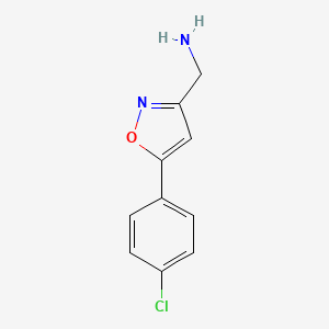 [5-(4-Chlorophenyl)-1,2-oxazol-3-yl]methanamine