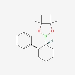 molecular formula C18H27BO2 B15303907 rac-4,4,5,5-tetramethyl-2-[(1R,2S)-2-phenylcyclohexyl]-1,3,2-dioxaborolane, cis 