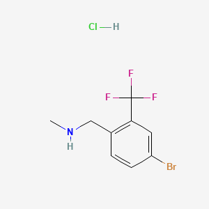 {[4-Bromo-2-(trifluoromethyl)phenyl]methyl}(methyl)amine hydrochloride