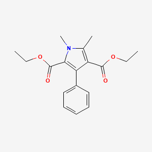 molecular formula C18H21NO4 B1530393 Diethyl 1,5-dimethyl-3-phenyl-1H-pyrrole-2,4-dicarboxylate CAS No. 161560-98-1