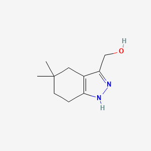 molecular formula C10H16N2O B15303943 (5,5-dimethyl-4,5,6,7-tetrahydro-1H-indazol-3-yl)methanol 