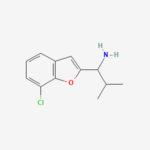 1-(7-Chlorobenzofuran-2-yl)-2-methylpropan-1-amine