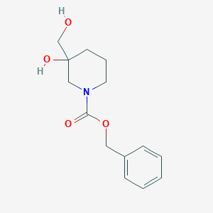 molecular formula C14H19NO4 B15303949 Benzyl 3-hydroxy-3-(hydroxymethyl)piperidine-1-carboxylate 