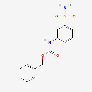 molecular formula C14H14N2O4S B15303960 benzyl N-(3-sulfamoylphenyl)carbamate 