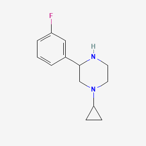 molecular formula C13H17FN2 B1530406 1-Cyclopropyl-3-(3-fluorophenyl)piperazine CAS No. 1248907-98-3